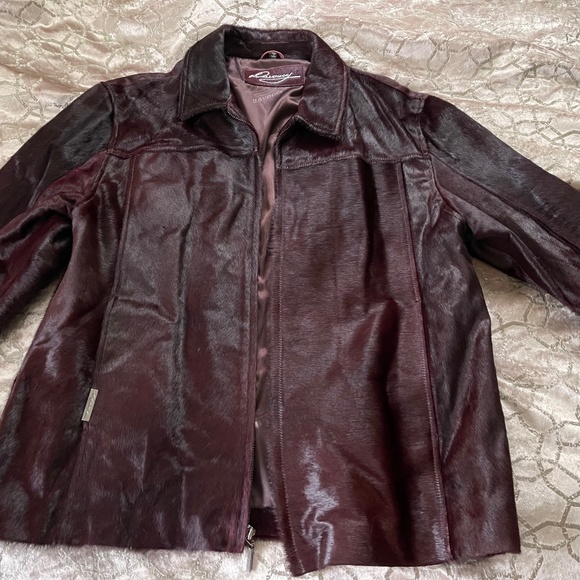 DAVOUCCI leather suit blazer